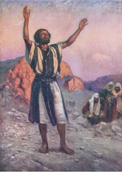 Johannes der Täufer, aus dem Bibelbilderbuch, veröffentlicht von Thomas Nelson, ca. 1950